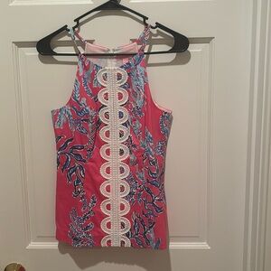 Lilly Pulitzer Women's Annabelle Pink Tank Top Size 2 Pink Samba